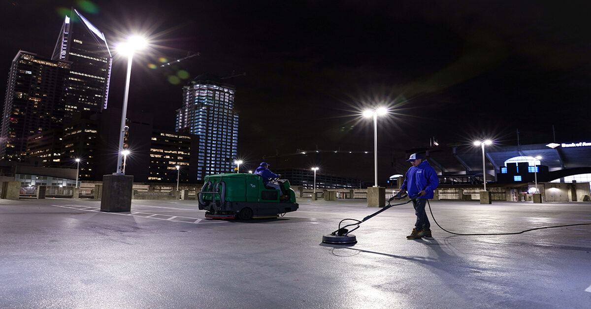 parking garage maintenance, parking garage cleaning